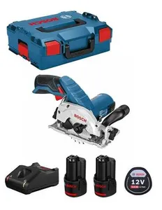מסור עגול נטען לעץ GKS 12V-26 כולל 2 סוללות 3.0AH ומטען BOSCH