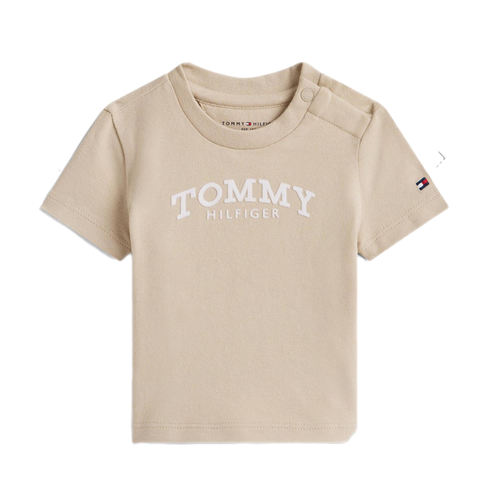 חולצה TOMMY HILFIGER מידות 0-3 חודשים עד 2 שנים לילדים בגוון בז'
