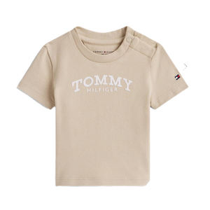 חולצה TOMMY HILFIGER מידות 0-3 חודשים עד 2 שנים לילדים בגוון בז