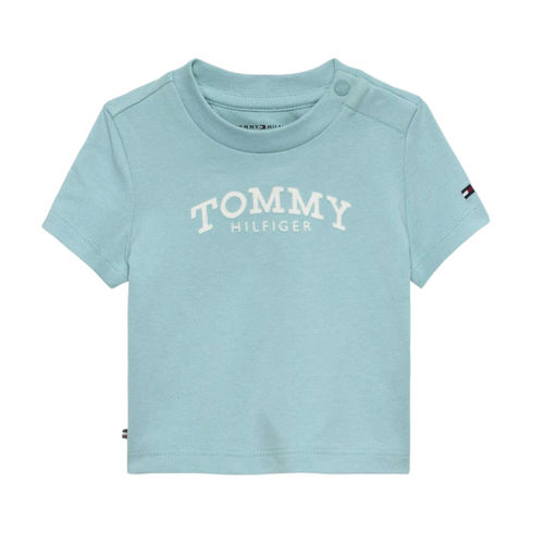 חולצה TOMMY HILFIGER מידות 0-3 חודשים עד 2 שנים לילדים בגוון טורקיז