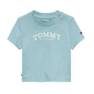 חולצה TOMMY HILFIGER מידות 0-3 חודשים עד 2 שנים לילדים בגוון טורקיז
