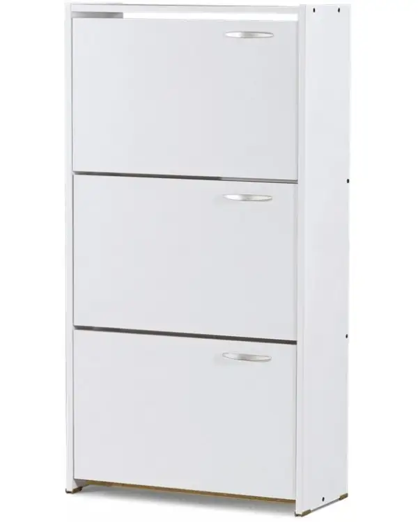 ארון נעליים 3 תאים לבן (125)