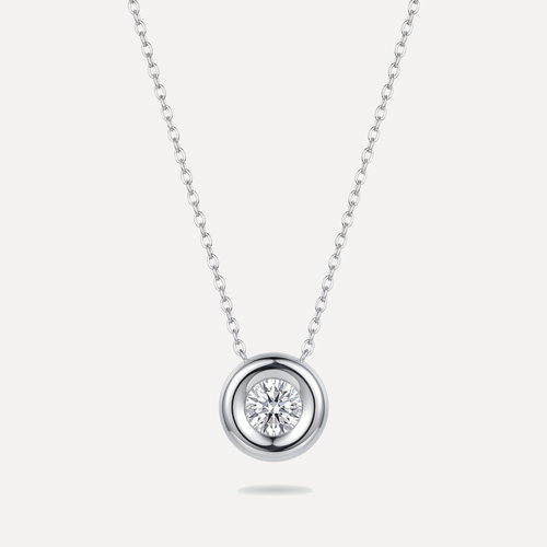 שרשרת תליון זירקון עגול