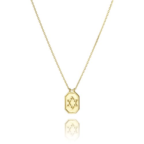שרשרת דיסקית מגן-דוד לגבר 