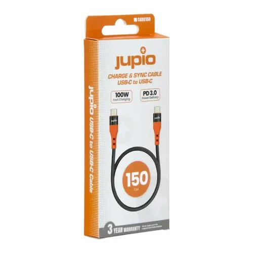 כבל Jupio USB-C 150cm 100W USB 2.0