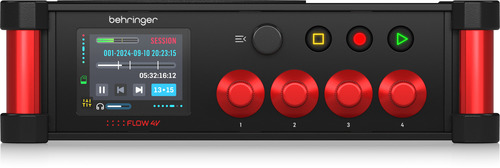 מיקסר ומקליט שטח דיגיטלי Behringer FLOW 4V – 4 כניסות, 32-Bit Float ו-Timecode