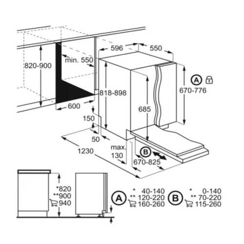 מדיח כלים רחב אינטגרלי 15 מע' כלים Electrolux EBF7500SBA