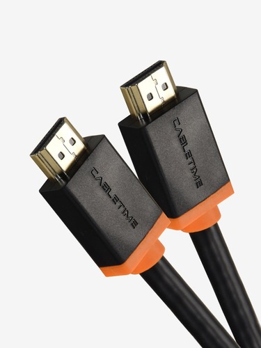 כבל מוזהב באורך 5 מטר CableTime 4K60Hz 28AWAG High Speed HDMI 5M Cable CT-AV540-HE2GN-5