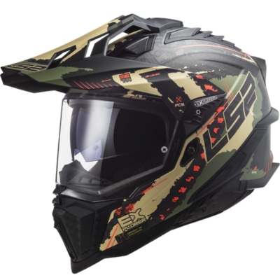 קסדת אדוונצ’ר LS2 MX701 C EXPLORER CARBON- ירוק מט