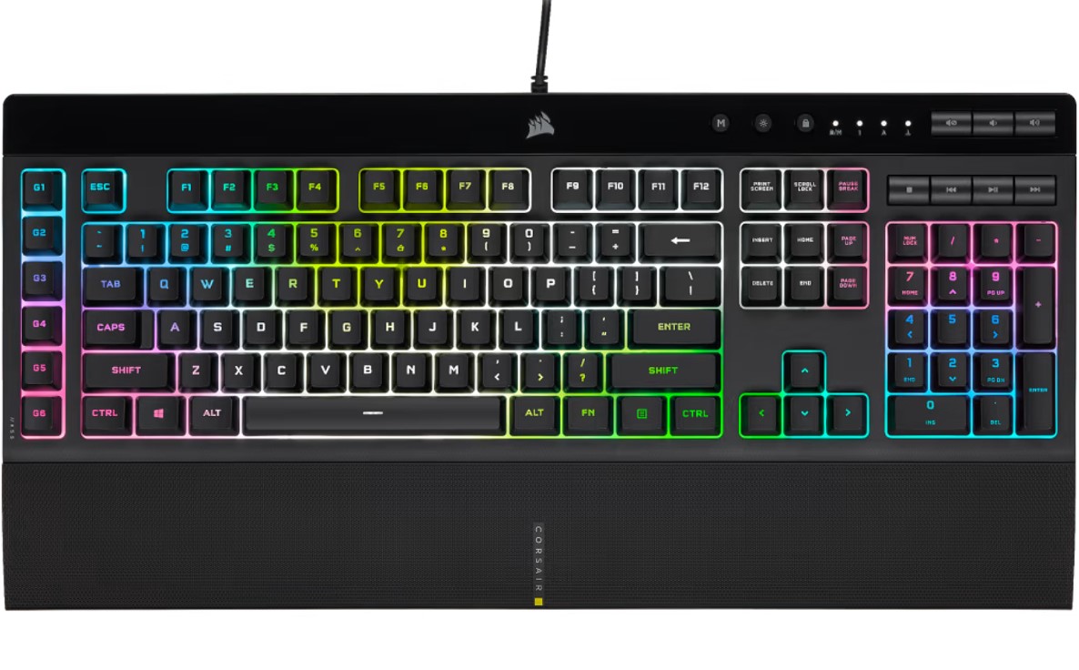 מקלדת גיימינג מכנית חוטית Corsair K55 RGB PRO XT