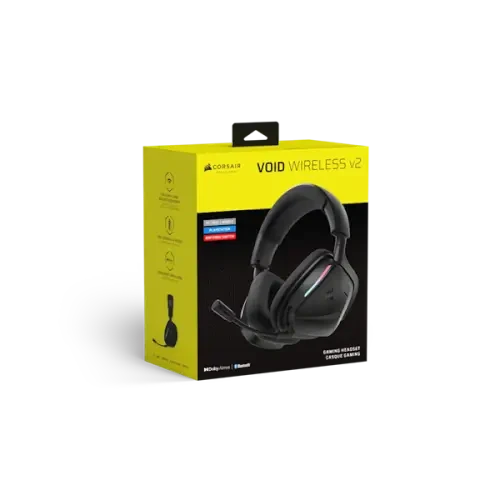 אוזניות גיימינג אלחוטיות Corsair Void V2 שחור