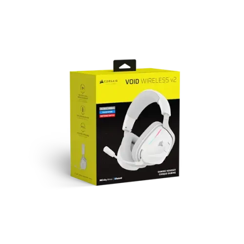 אוזניות גיימינג אלחוטיות Corsair Void V2 לבן