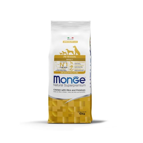 מונג' - מזון יבש לכלבים בוגרים מכל הגזעים - עוף - 12 ק