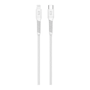 כבל USB-C ל-Lightning באורך 2.4m מבית PureGear - צבע לבן