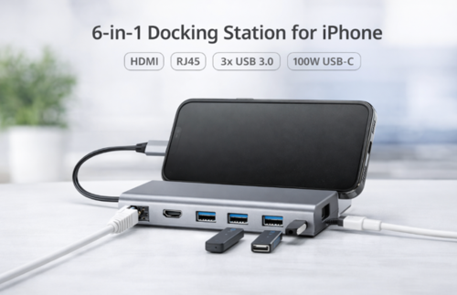 תחנת עגינה לטלפונים בעלי USB-C   מבית CABLETIME