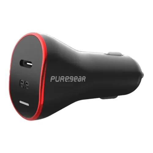 מטען רכב מהיר 45W GaN II עם יציאת USB-C וכבל Lightning מבית PureGear