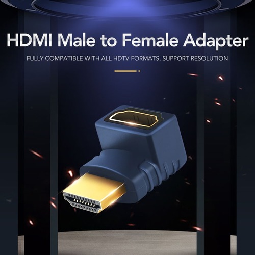 מתאם זוויתי 90° Cabletime 4K60Hz 90° HDMI Male/Female Adapter