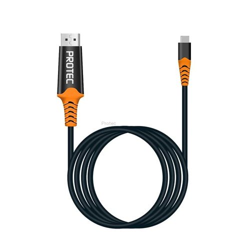 Protec DM108A כבל 2 מ' TYPE C ל-DP זכר 4K 60HZ
