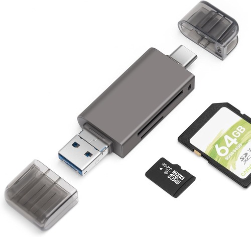 קורא כרטיסים CableTime 2-IN-1 Card Reader USB3.0/USB-C
