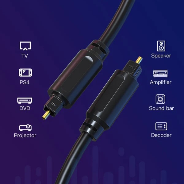 כבל אופטי אודיו באורך 3 מטר Cabletime 