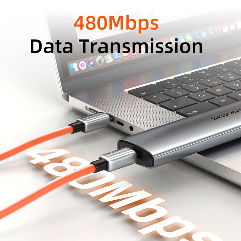 כבל USB-C TO USB-C איכותי 20V/3A 480MBPS  CBALETIME באורך 1 מטר