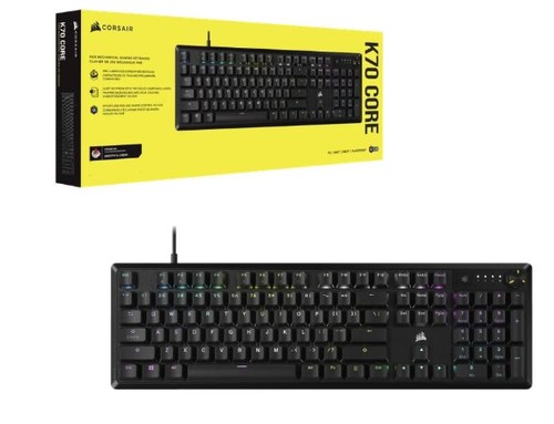 מקלדת גיימינג מכנית חוטית Corsair K70 Core RGB