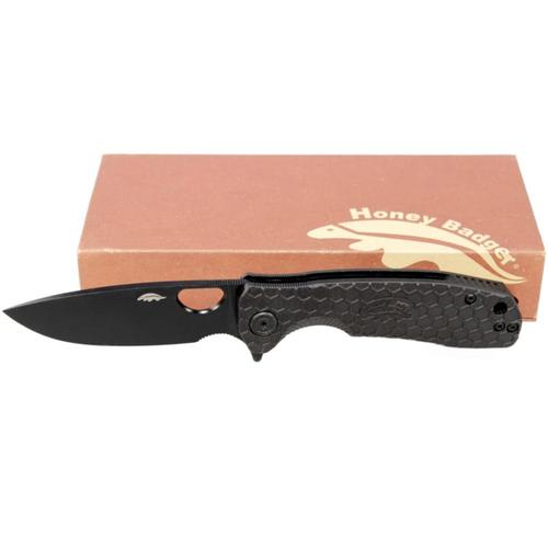 סכין מתקפל עם להב מושחם  HB1348BB - Honey Badger