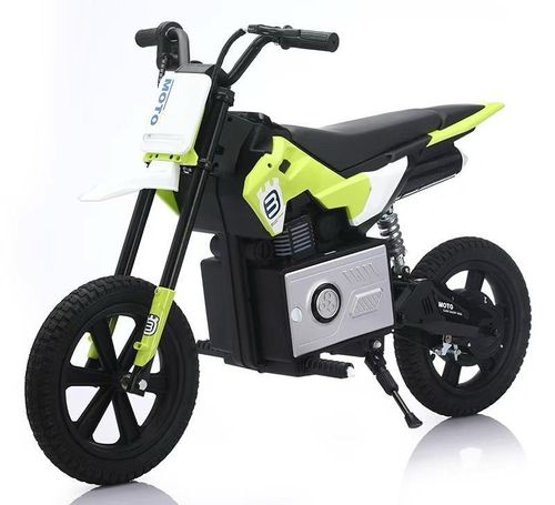אופנוע מוטוקרוס ממונע חשמלי לילדים 36V בעיצוב שטח מקצועי - שחור/ירוק