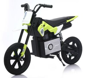 אופנוע מוטוקרוס ממונע חשמלי לילדים 36V בעיצוב שטח מקצועי - שחור/ירוק