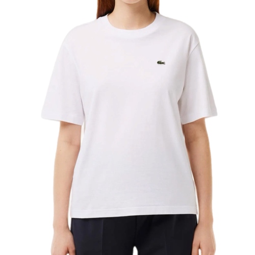 חולצה LACOSTE מידות XS-XL לנשים בגוון לבן