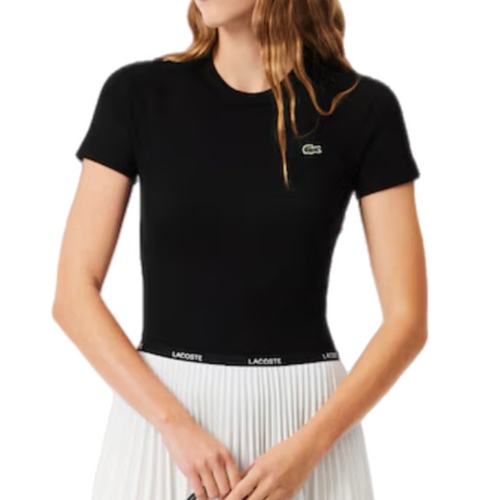 חולצה LACOSTE מידות XS-XL לנשים בגוון שחור