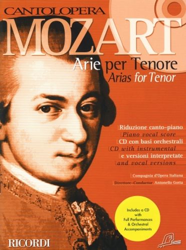 ספר תווים לשירה Mozart - Arias for Tenor Voice and Piano