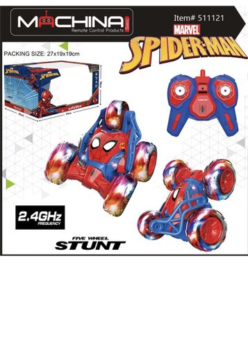 מכונית על שלט פעלולים 360 מעלות ספיידרמן כולל מטען SPIDERMAN USB