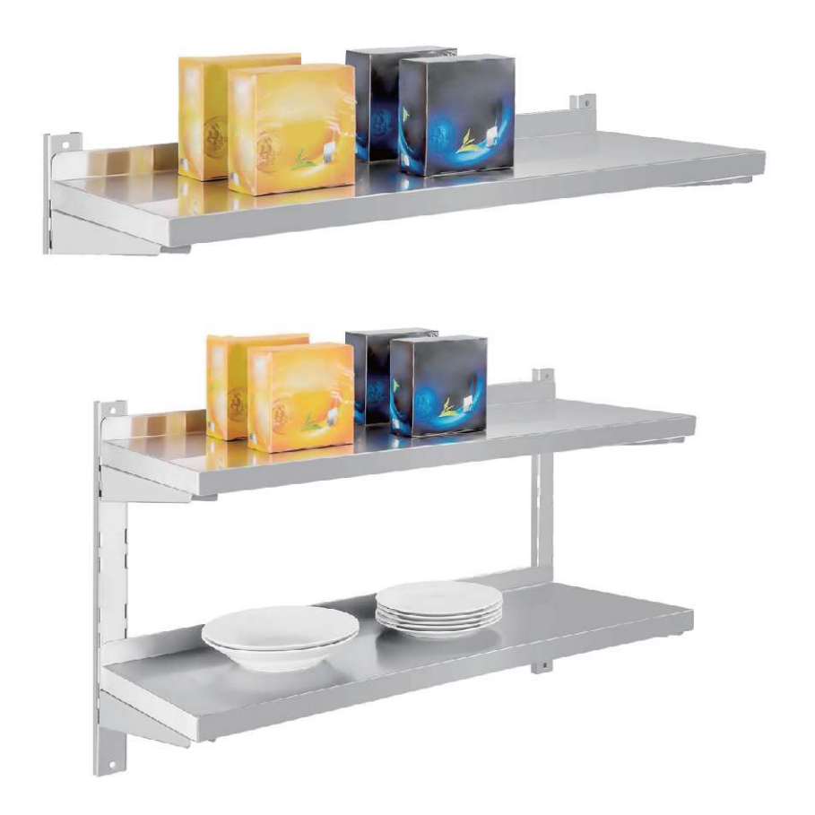 סט מדפים 2 קומות נירוסטה 60*30*60 ס"מ Y.C.033337