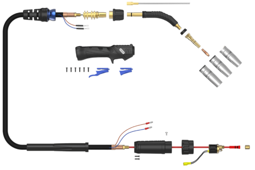 ידית ריתוך (ARC M22M) , 250A , צוואר מוארך המסתובב 360° – אידיאלי לשימוש בכל זווית