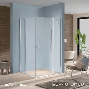 מקלחון פינתי מנואל 50 סניטק מידה 84-144 ניקל