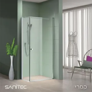 מקלחון פינתי קמרי סניטק מידה 40-92 ניקל