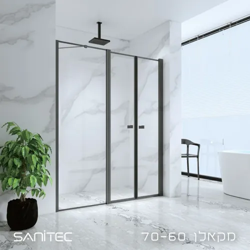 מקלחון חזית מקאלן 60 סניטק מידה 127-201 שחור