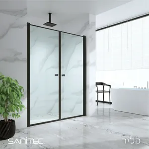 מקלחון חזית קליר סניטק מידה 91-119 שחור