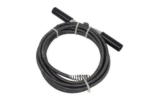 ספירלה לניקוי צינורות SAMROCK דגם 0125SS-P באורך 7.6 מטר עם ידית פלסטיק ושרוול הגנה - כלי מקצועי לפתיחת סתימות