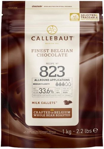 שוקולד צ׳יפס חלב CALLEBAUT במארז סגור של 1 ק