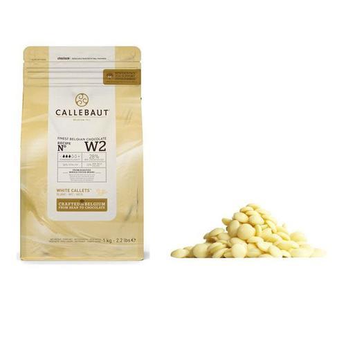 שוקולד צ׳יפס לבן CALLEBAUT במארז סגור של 1 ק