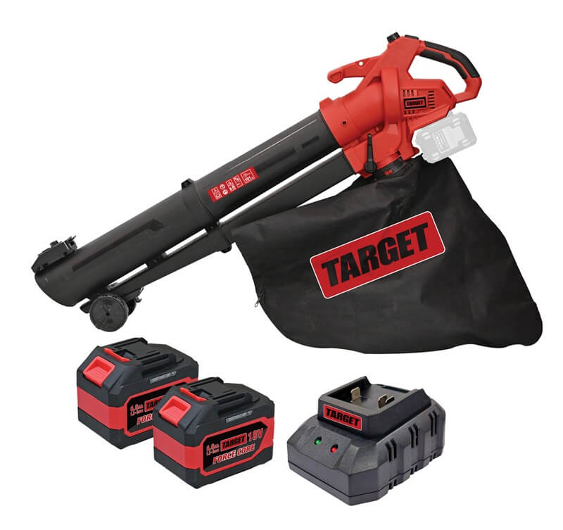 סט מפוח שואב עלים נטען 2X18V דגם PBC18-2X6Ah טרגט Target