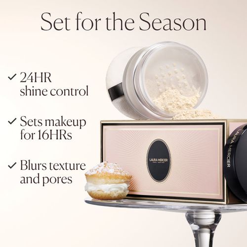 ערכת פודרה ופודריה של לאורה מרסייה Laura Mercier Translucent Loose Setting Powder + Puff