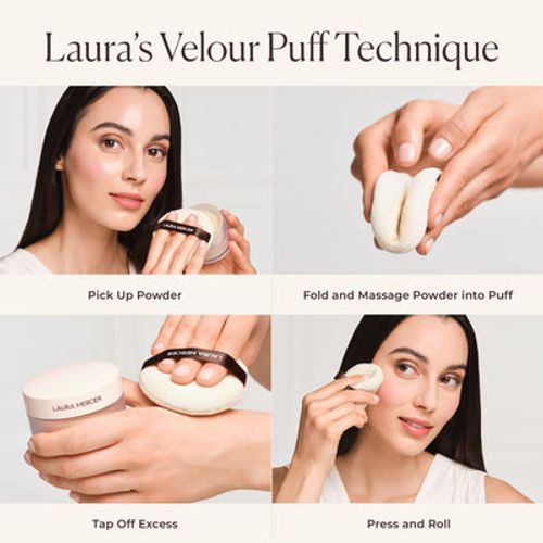ערכת פודרה ופודריה של לאורה מרסייה Laura Mercier Translucent Loose Setting Powder + Puff