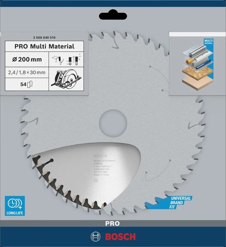 להב מסור עגול רב-חומרי PRO  190MM  קדח 30  54שינים