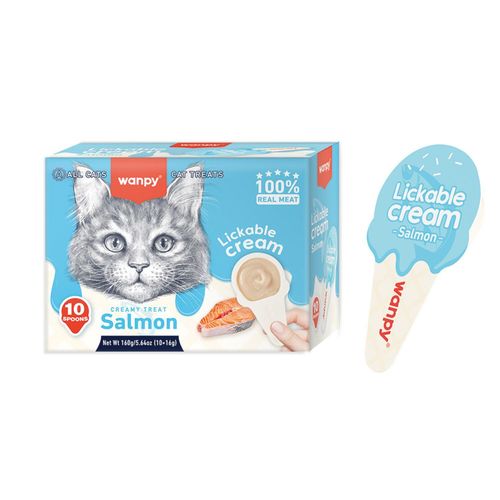 ונפי ליקוקים לחתול 10 כפיות טעם סלמון במארזונפי ליקוקים לחתול 10 כפיות טעם סלמון במארז