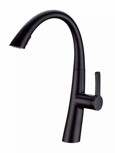 ברז מטבח נשלף WAVE שחור מט AQUILA PREMIUM