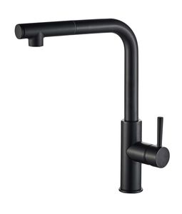 ברז מטבח נשלף CLOD שחור AQUILA PREMIUM