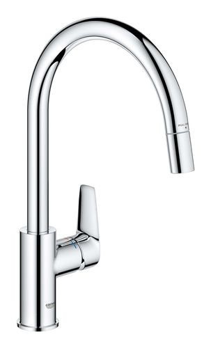 ברז מטבח נשלף BauEdge כרום ניקל GROHE
